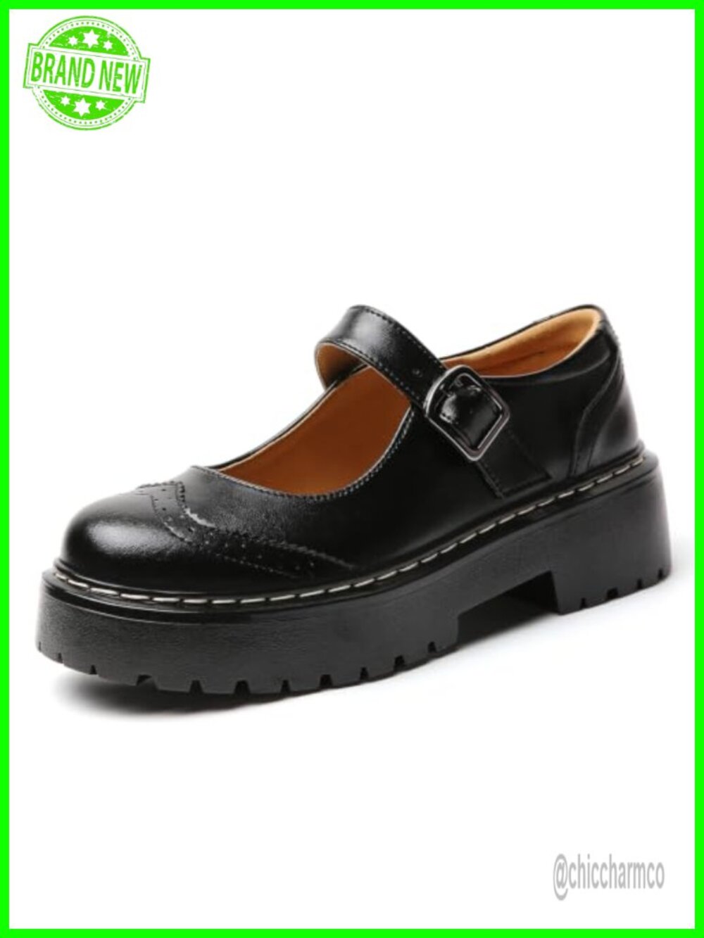 Platform Mary Jane Shoes Chunky Non Slip Work Flats